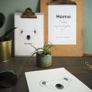 Design eines 3er-Sets Print “Koala Love”